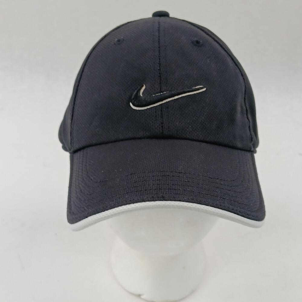Nike Golf Hat Cap Strap Back One Size Blue Swoosh Logo Mens Baseball Embroidered